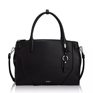 Tumi Stanton Kiran Tote Black Leather Travel Bag